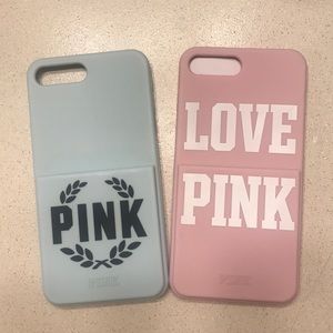 iPhone 6 7 or 8 plus pink card holding cases.